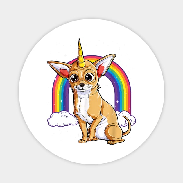 Chihuahua Unicorn Rainbow Magnet by Pretr=ty